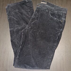 Silver Tag Levi’s 505 Straight Leg Black Corduroy Pants